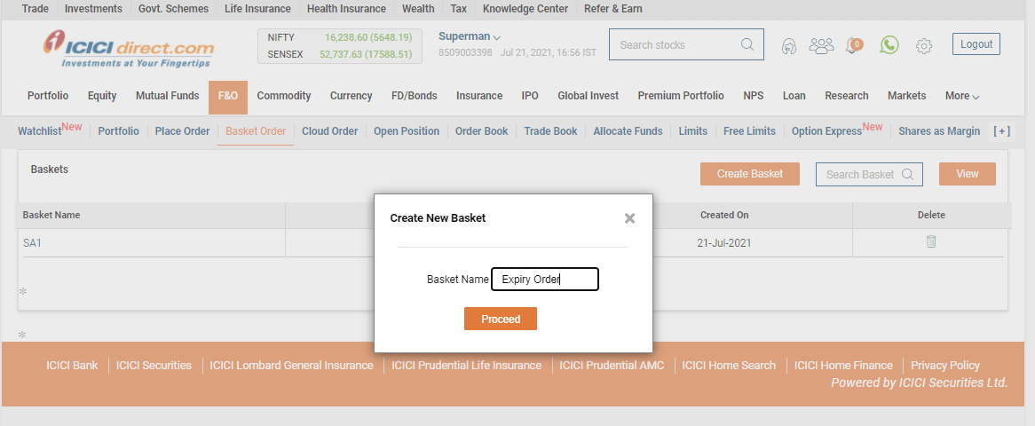 Basket-Order